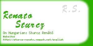 renato sturcz business card