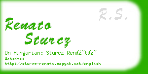 renato sturcz business card